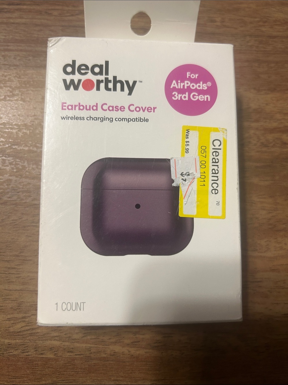 Dealworthy Purple Earbud Case Cover for AirPods 3rd Gen